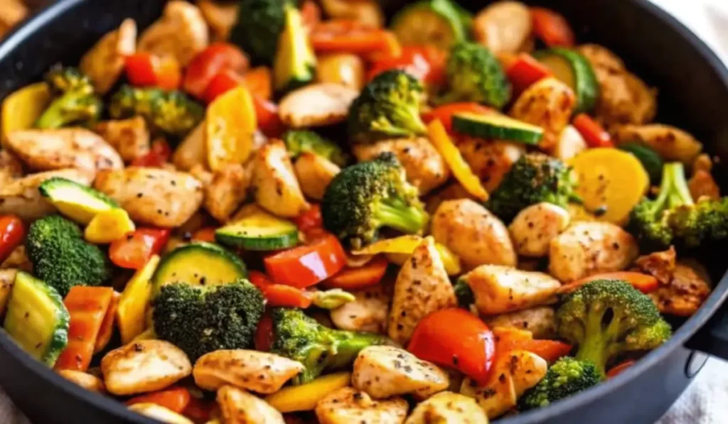 Healthy Chicken and Vegetables Skillet
