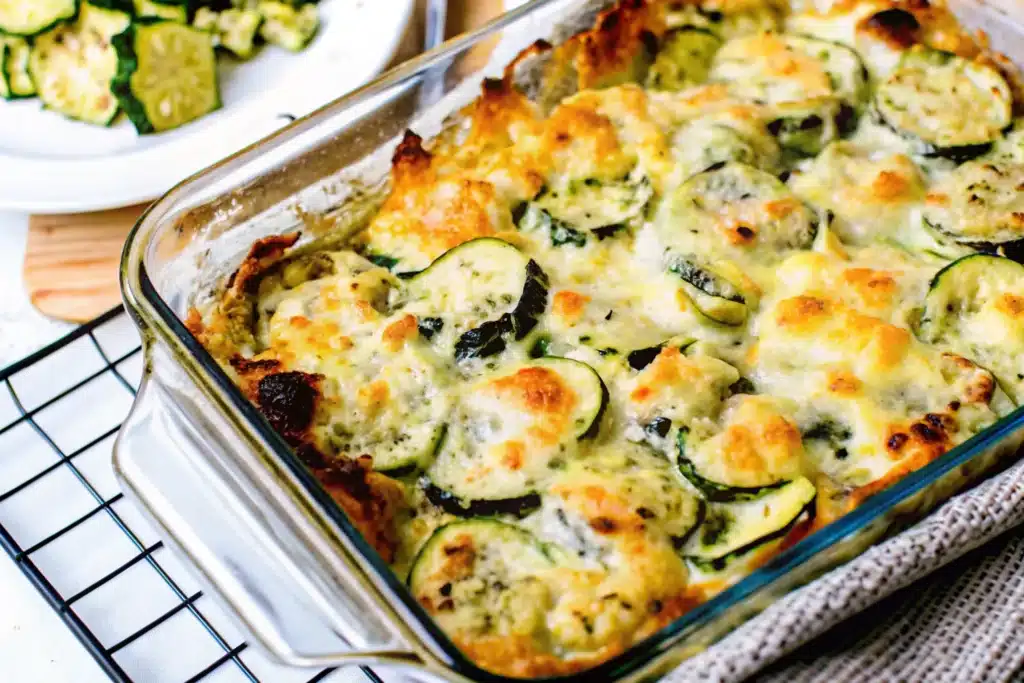 Homemade Easy Cheesy Zucchini Bake Recipe