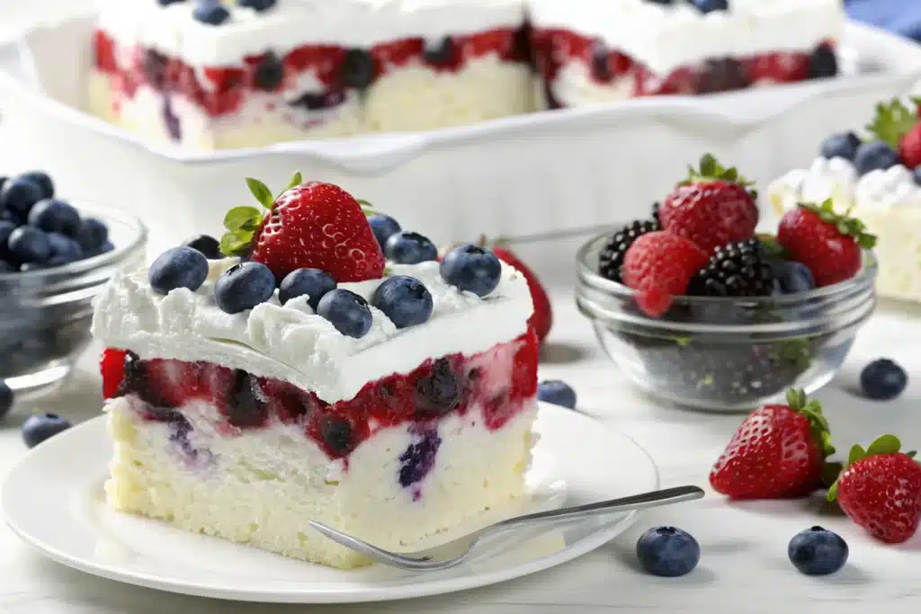 How to make Summer Berry Poke Cake