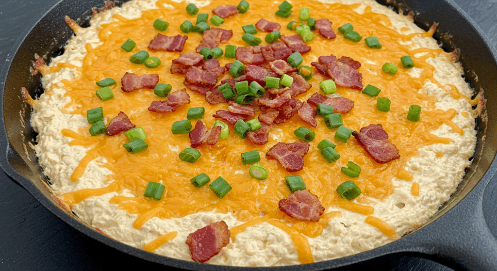 Frito scoop dipped into chili cheese dip with melted cheese strands