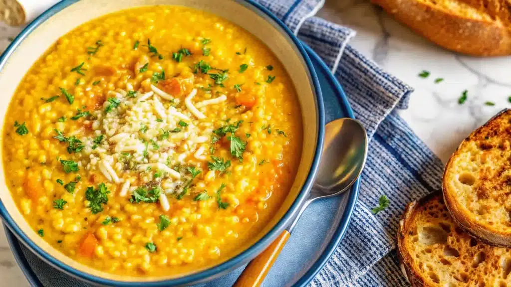 Comforting Chicken Pot Pie Soup with veggies