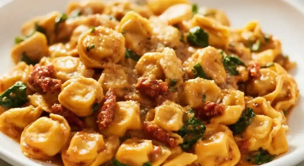 Creamy Marry Me Tortellini with spinach and sun-dried tomatoes