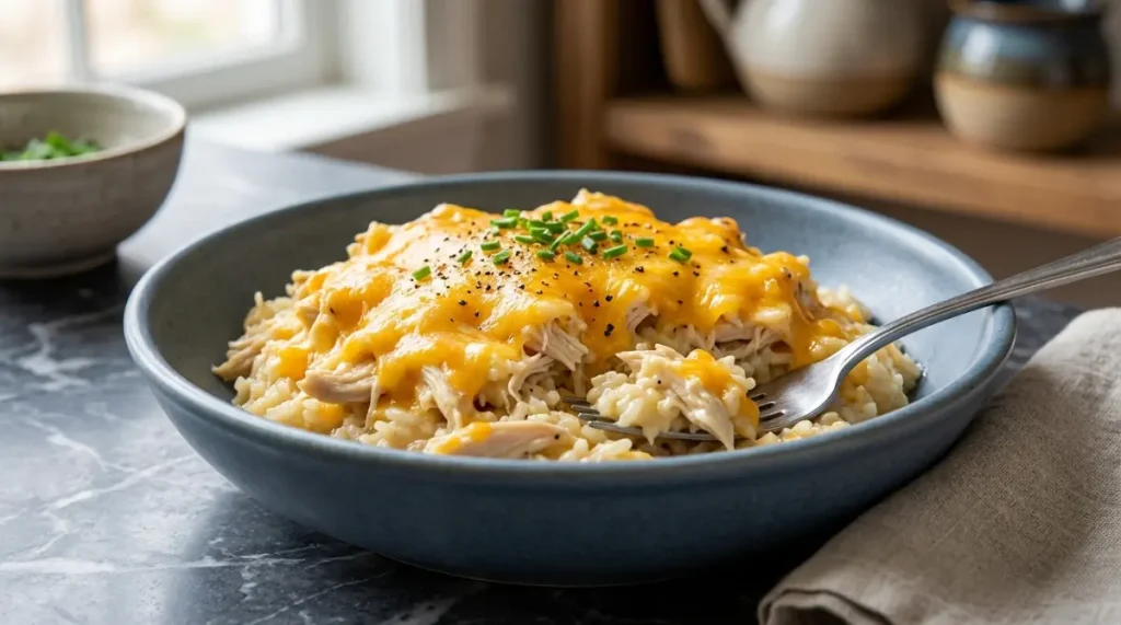 cheesy chicken and rice