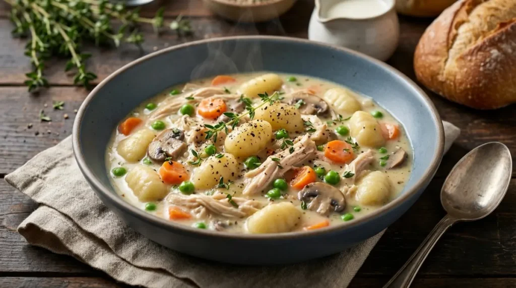 One Pot Gnocchi Chicken Pot Pie