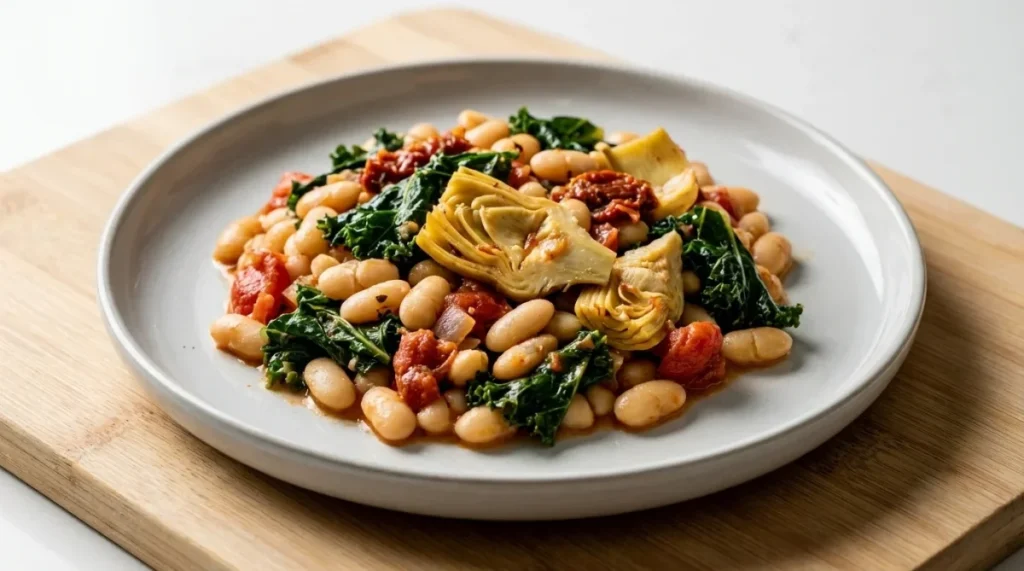 Tuscan White Bean Skillet with Kale