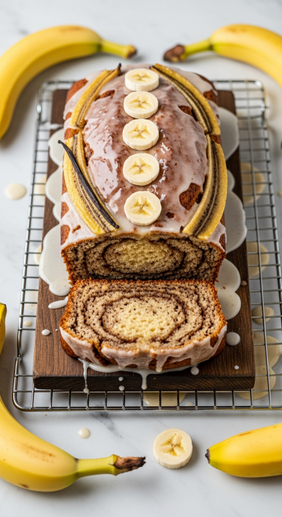 Moist Cinnamon Swirl Banana Bread