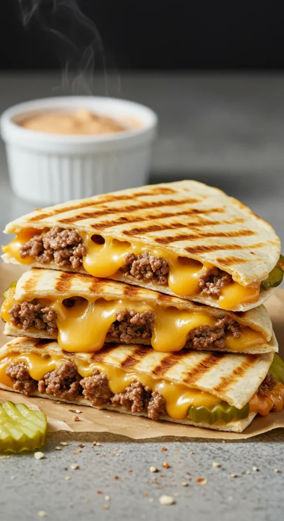 Smash Burger Quesadillas - Pinterest