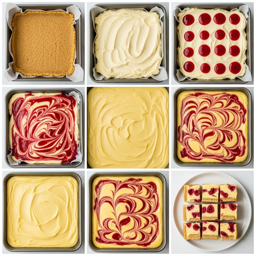Lemon Raspberry Swirl Bars
