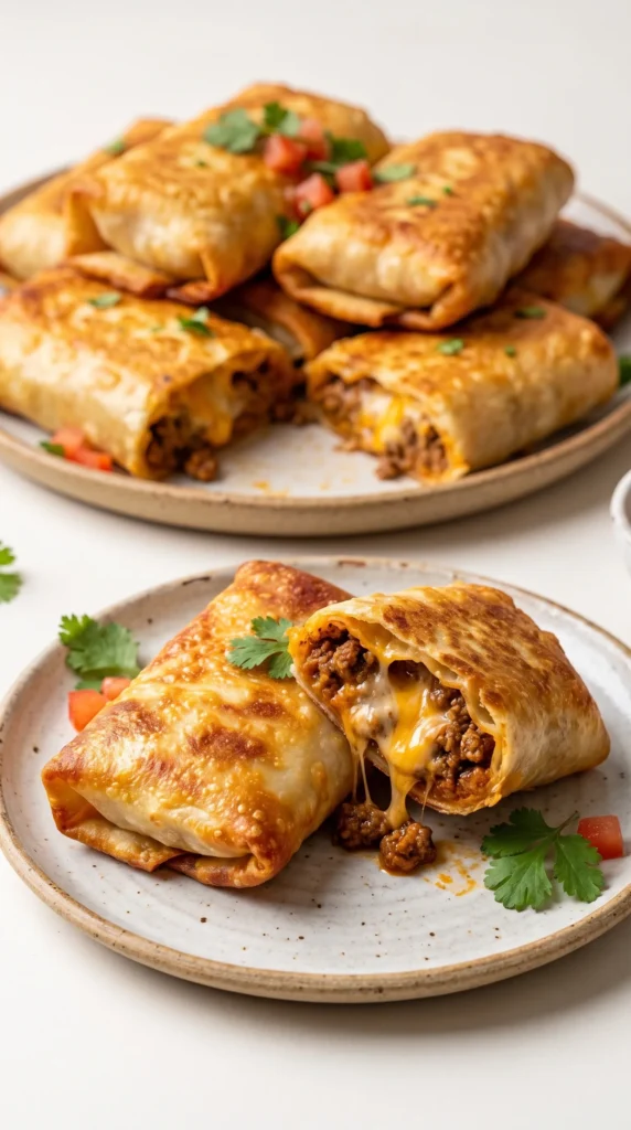 Beef and Cheese Chimichangas Recipe