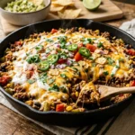Easy Cheesy Taco Rice Skillet