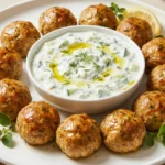 Delicious Greek Turkey Meatballs with Tzatziki Sauce
