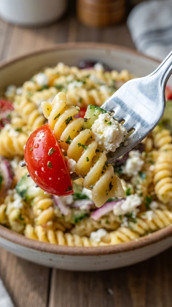 Mediterranean Pasta Salad with Feta