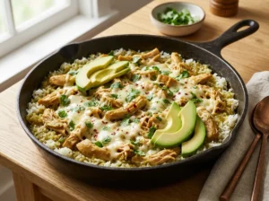 Salsa Verde Chicken And Rice Skillet Recipe