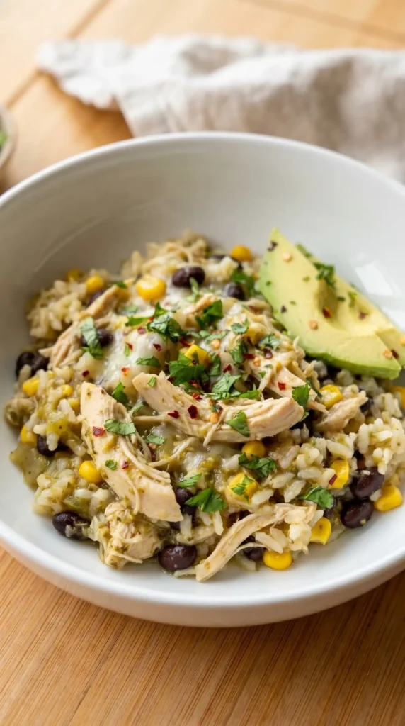 Salsa Verde Chicken And Rice Skillet Recipe