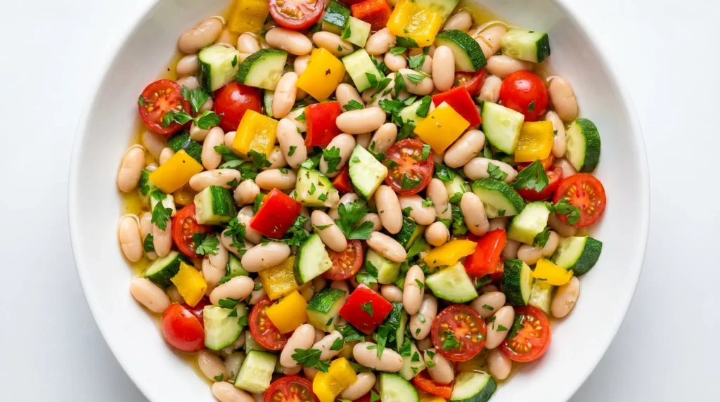 Easy White Bean Salad with Summer Vegetables Recipe