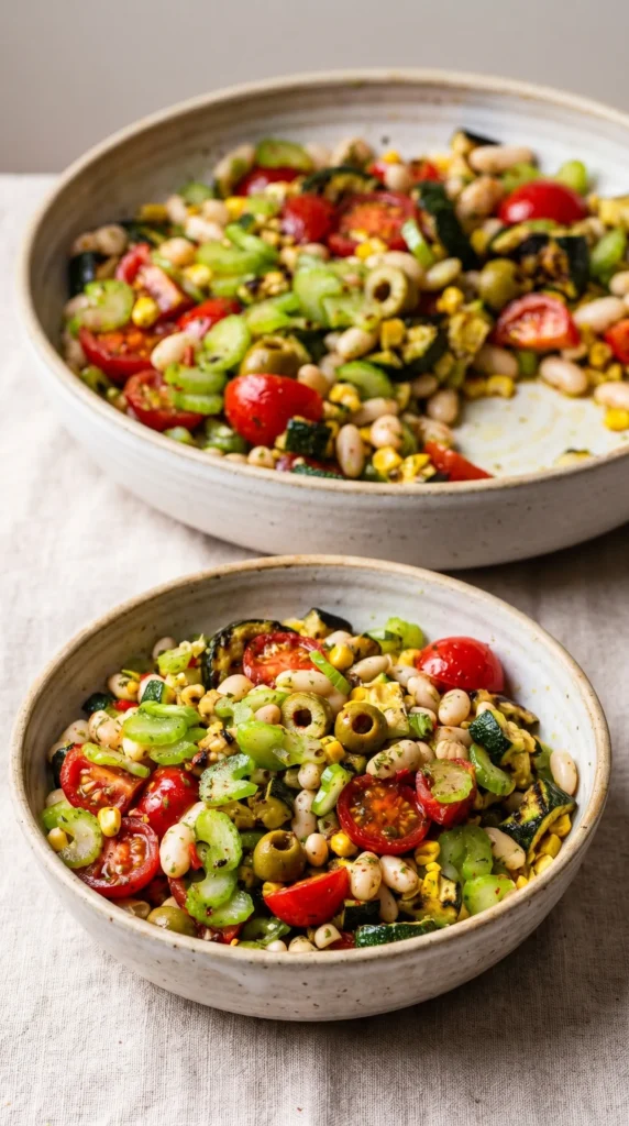 Easy White Bean Salad with Summer Vegetables Recipe