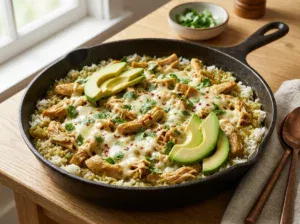Salsa Verde Chicken And Rice Skillet Recipe