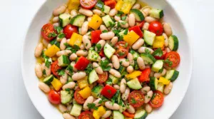 Easy White Bean Salad with Summer Vegetables Recipe